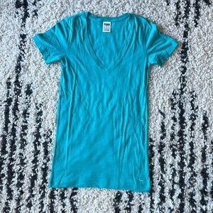 Teal - Pink Victoria’s Secret V-Neck T-Shirt